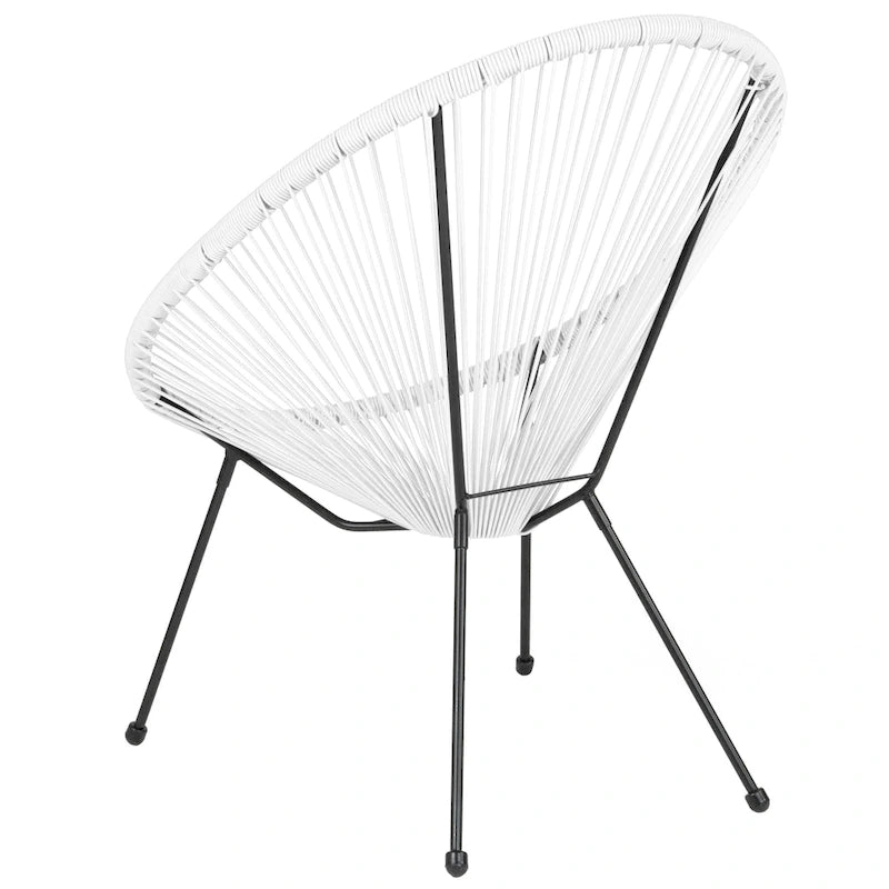 Fauteuil Papasan lounge en rotin tressé avec élastiques