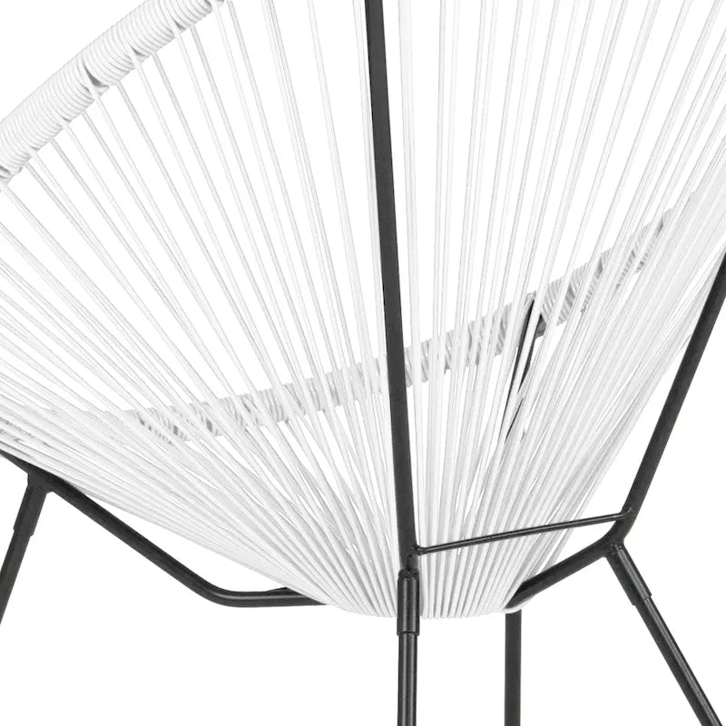 Fauteuil Papasan lounge en rotin tressé avec élastiques