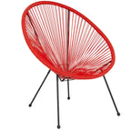Fauteuil Papasan lounge en rotin tressé avec élastiques