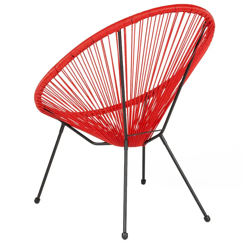 Fauteuil Papasan lounge en rotin tressé avec élastiques