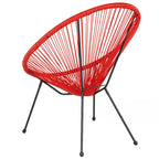 Fauteuil Papasan lounge en rotin tressé avec élastiques