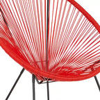 Fauteuil Papasan lounge en rotin tressé avec élastiques