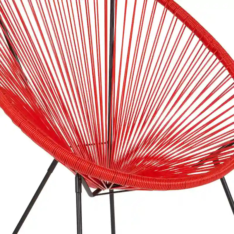 Fauteuil Papasan lounge en rotin tressé avec élastiques