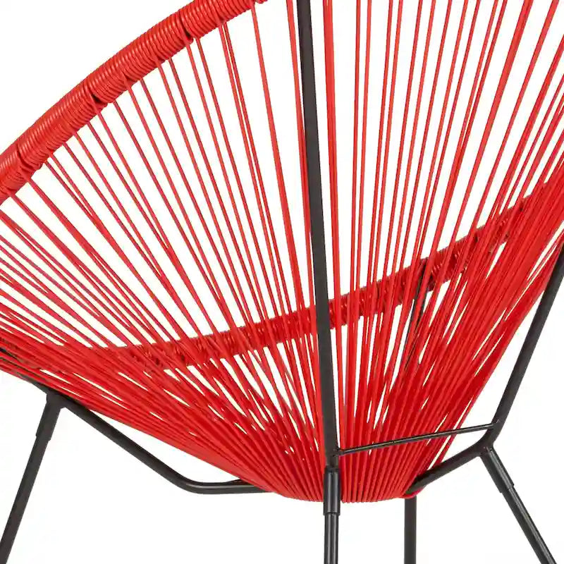Fauteuil Papasan lounge en rotin tressé avec élastiques