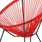Fauteuil Papasan lounge en rotin tressé avec élastiques