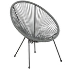 Fauteuil Papasan lounge en rotin tressé avec élastiques