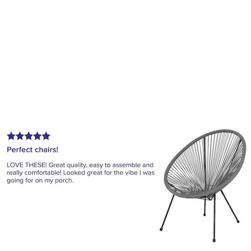 Fauteuil Papasan lounge en rotin tressé avec élastiques