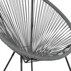 Fauteuil Papasan lounge en rotin tressé avec élastiques