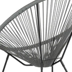 Fauteuil Papasan lounge en rotin tressé avec élastiques