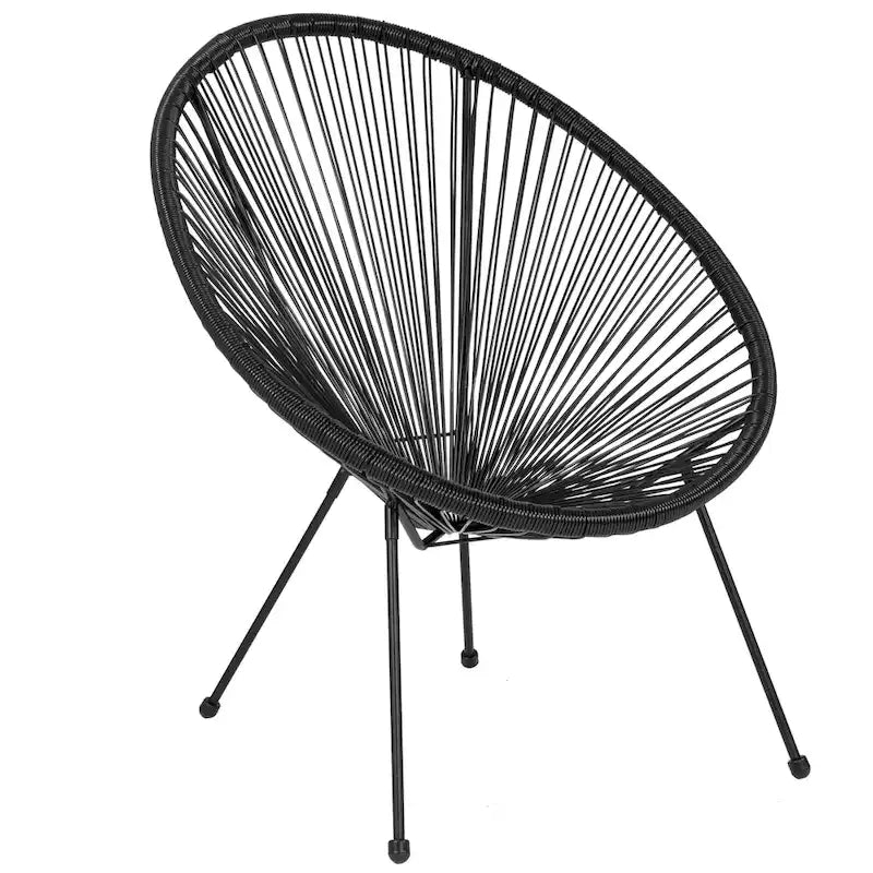 Fauteuil Papasan lounge en rotin tressé avec élastiques