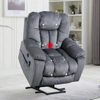 Fauteuil inclinable électrique surdimensionné avec massage et chaleur lombaire