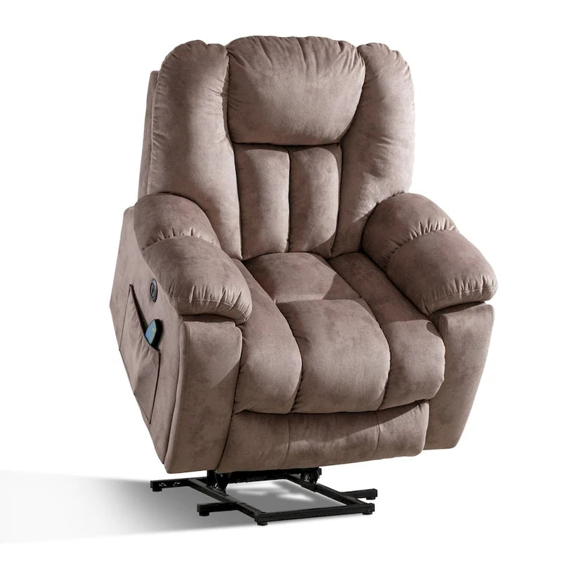 Fauteuil inclinable électrique surdimensionné avec massage et chaleur lombaire
