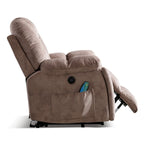 Fauteuil inclinable électrique surdimensionné avec massage et chaleur lombaire