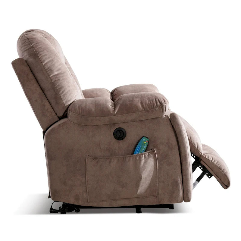 Fauteuil inclinable électrique surdimensionné avec massage et chaleur lombaire