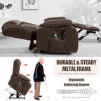 Fauteuil inclinable électrique surdimensionné avec massage et chaleur lombaire