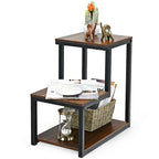 Table d'appoint à 3 niveaux avec étagère de rangement