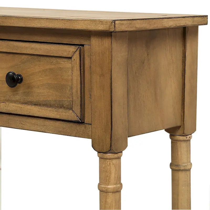 Console de canapé de ferme avec 2 tiroirs et une étagère inférieure