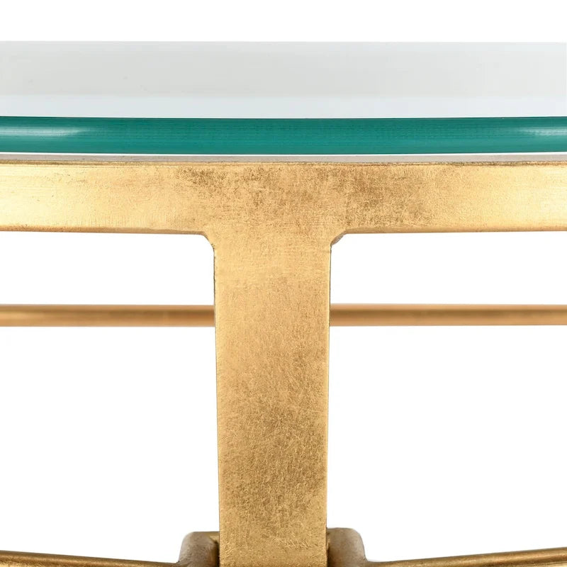 Console en verre doré antique – 36"L x 15"P x 31"H