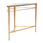 Console en verre doré antique – 36"L x 15"P x 31"H