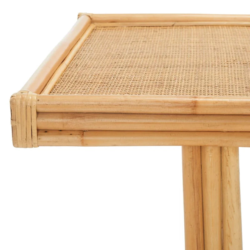 Table basse rectangulaire en rotin naturel et bambou, 119,4 cm (L) x 61 cm (P) x 45,7 cm (H)