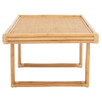 Table basse rectangulaire en rotin naturel et bambou, 119,4 cm (L) x 61 cm (P) x 45,7 cm (H)