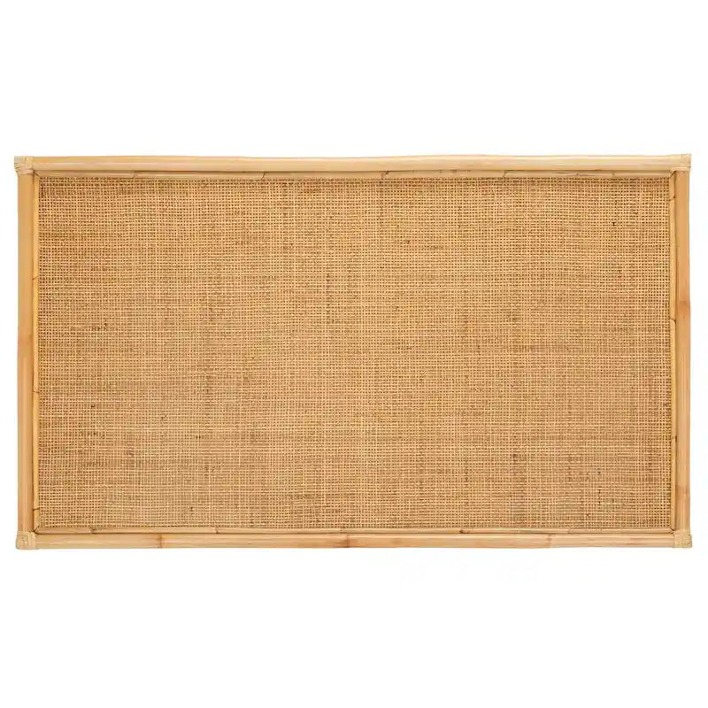 Table basse rectangulaire en rotin naturel et bambou, 119,4 cm (L) x 61 cm (P) x 45,7 cm (H)