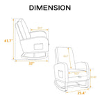 Fauteuil à bascule planeur à dossier haut avec repose-pieds rétractable