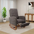 Fauteuil à bascule planeur à dossier haut avec repose-pieds rétractable