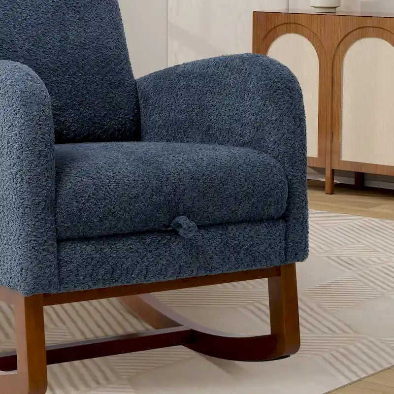 Fauteuil à bascule planeur à dossier haut avec repose-pieds rétractable