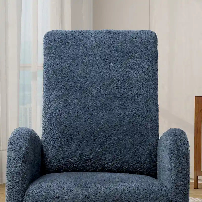 Fauteuil à bascule planeur à dossier haut avec repose-pieds rétractable