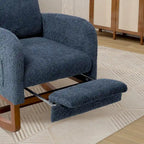 Fauteuil à bascule planeur à dossier haut avec repose-pieds rétractable