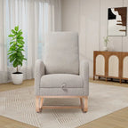 Fauteuil à bascule planeur à dossier haut avec repose-pieds rétractable