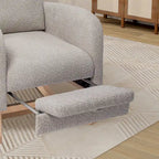 Fauteuil à bascule planeur à dossier haut avec repose-pieds rétractable