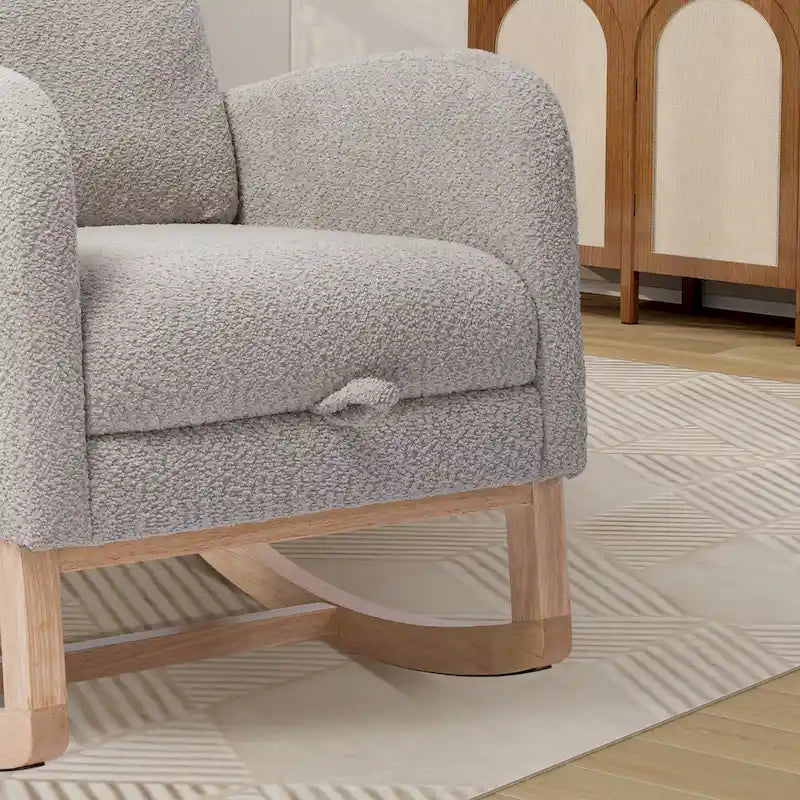 Fauteuil à bascule planeur à dossier haut avec repose-pieds rétractable