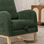 Fauteuil à bascule planeur à dossier haut avec repose-pieds rétractable
