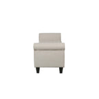 Banc de rangement capitonné en tissu avec accoudoirs et couvercle relevable