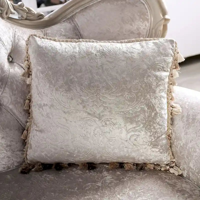 Ensemble de canapés traditionnels à oreilles capitonnés en tissu fleuri