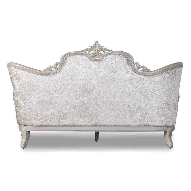 Ensemble de canapés traditionnels à oreilles capitonnés en tissu fleuri