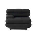 Canapé d'angle modulaire 6 places en forme de U de 3,71 m en velours Teddy avec méridiennes poufs