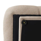 Canapé d'angle modulaire 6 places en forme de U de 3,71 m en velours Teddy avec méridiennes poufs
