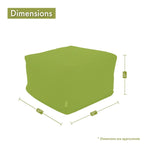 Pouf de 27" en poly/lin – Repose-pieds, table d'appoint ou siège supplémentaire