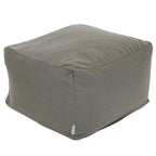 Pouf de 27" en poly/lin – Repose-pieds, table d'appoint ou siège supplémentaire