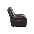 Ensemble de salon inclinable en similicuir avec porte-gobelets et rangement