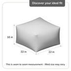 Pouf ottoman carré en coton fait main de 56 cm pour le salon ou la chambre de bébé