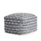 Pouf ottoman carré en coton fait main de 56 cm pour le salon ou la chambre de bébé