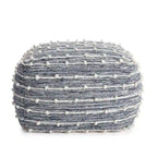 Pouf ottoman carré en coton fait main de 56 cm pour le salon ou la chambre de bébé