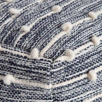 Pouf ottoman carré en coton fait main de 56 cm pour le salon ou la chambre de bébé