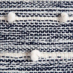 Pouf ottoman carré en coton fait main de 56 cm pour le salon ou la chambre de bébé