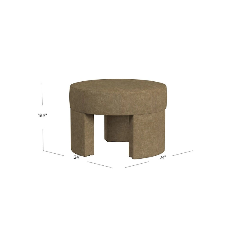 Ottoman moderne en bouclé crème – Repose-pieds, table basse et siège d'appoint