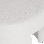 Ottoman moderne en bouclé crème – Repose-pieds, table basse et siège d'appoint